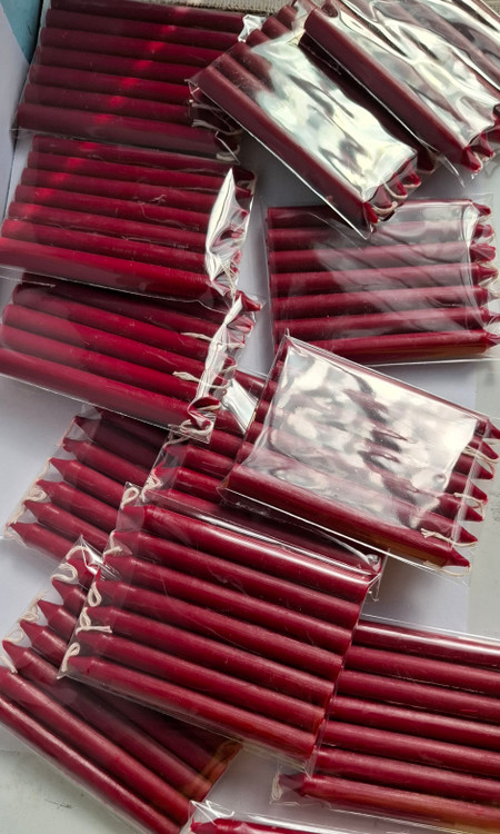 شمع ده سانت قرمز بسته 7 عددی